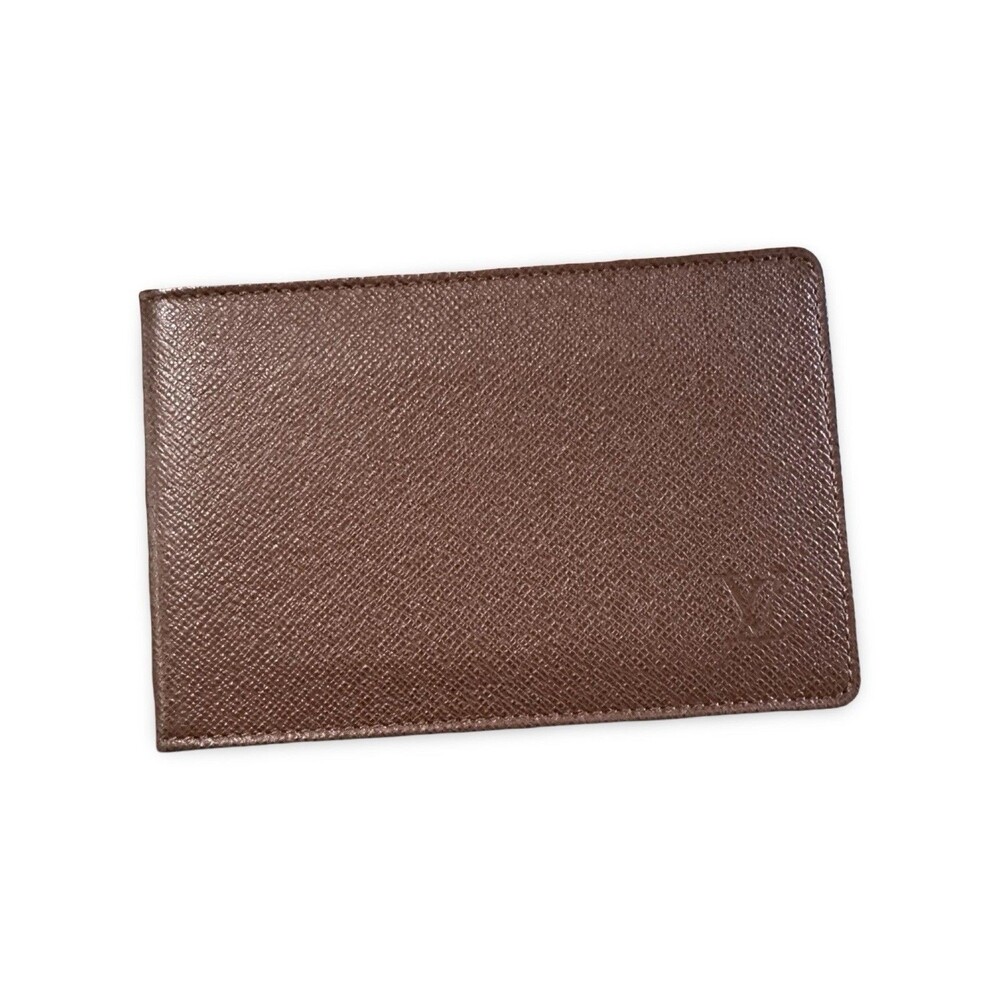 Louis Vuitton Never used Brown Taiga Leather Card/ID Holder